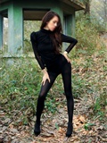 Silk dance VIP no.414 the temptation of beautiful black silk pants(4)